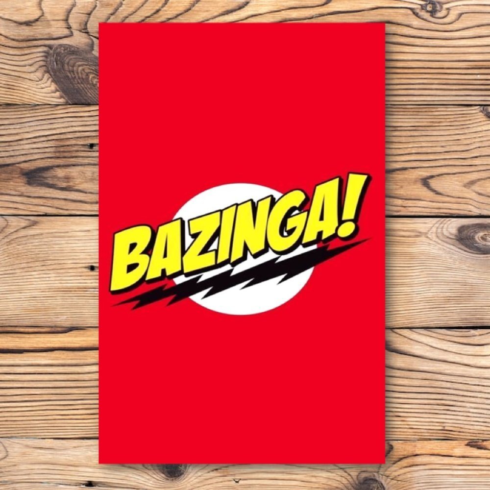 The Big Bang Theory Sheldon Cooper Bazinga Refrigerator Locker Fridge Magnet